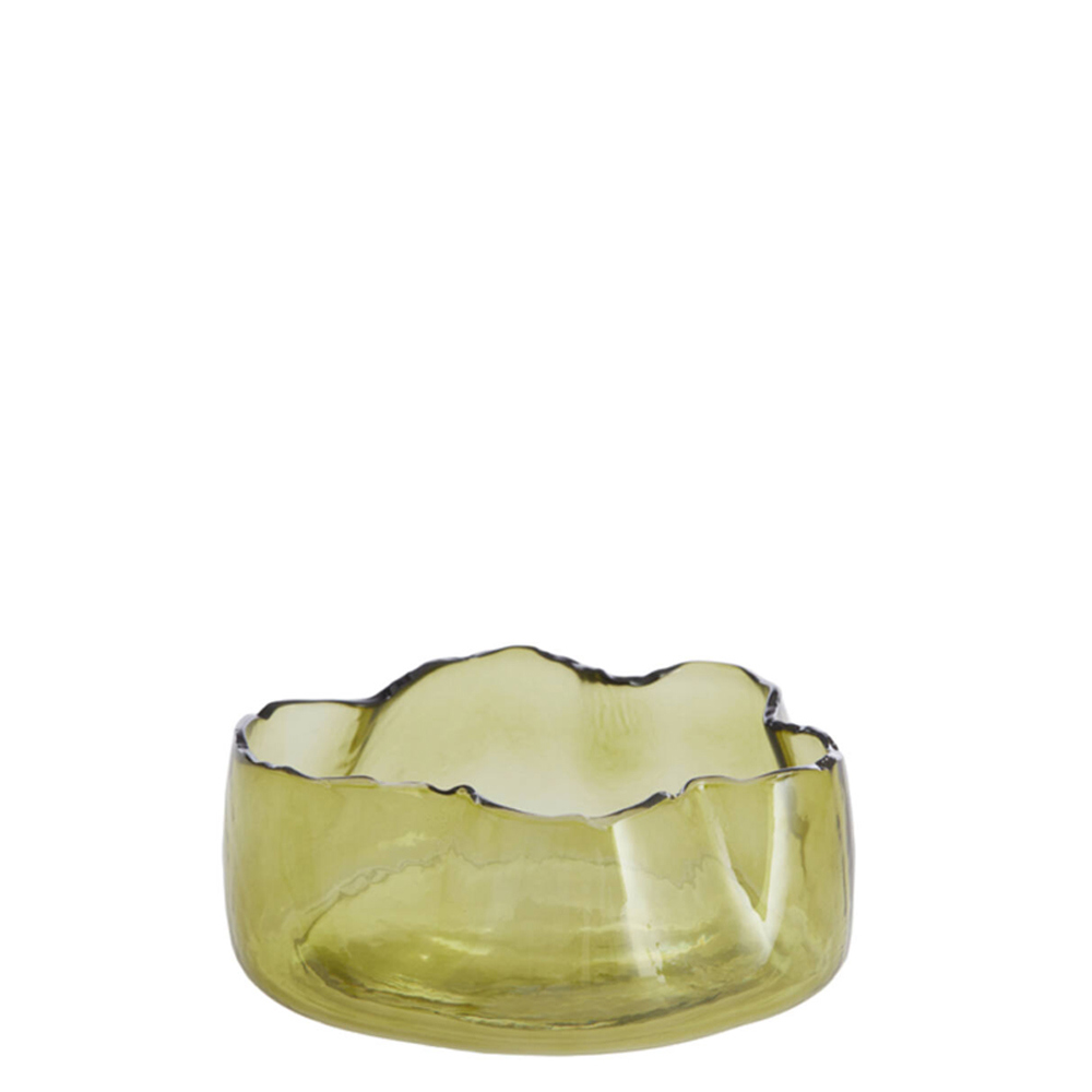 Light & Living Murada Glass Bowl Green 20cm